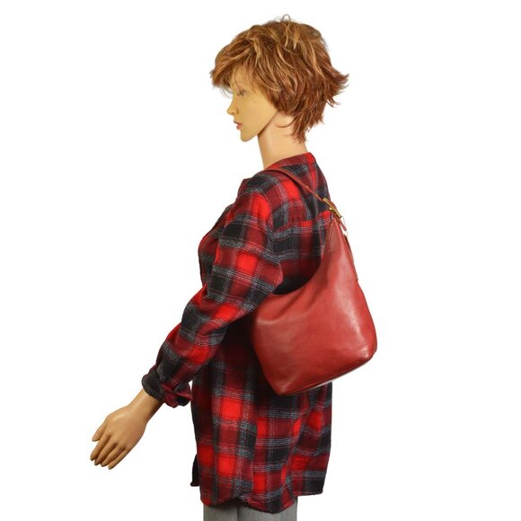 Vintage Coach Red Legacy Glove Tanned leather Shoulder Bag 9823 - Picture 15 of 15